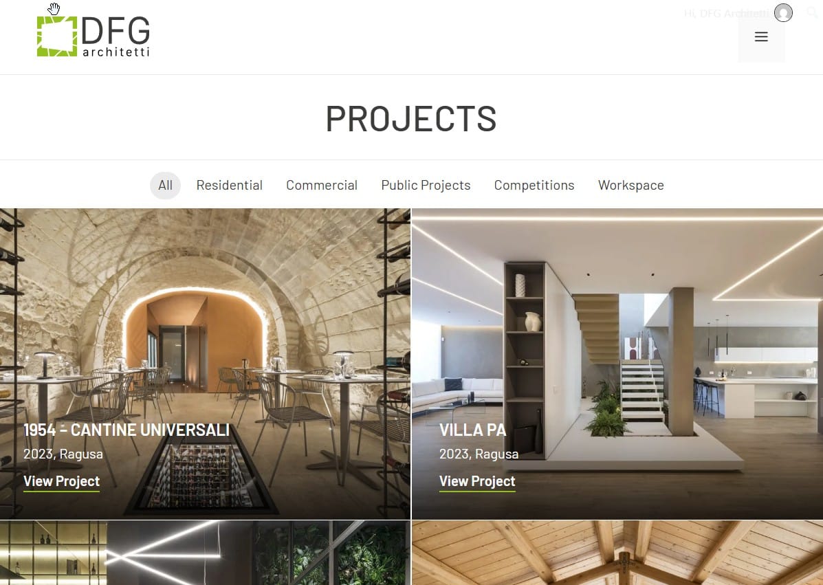 Screenshot_5 Sito multilingua studio di architettura